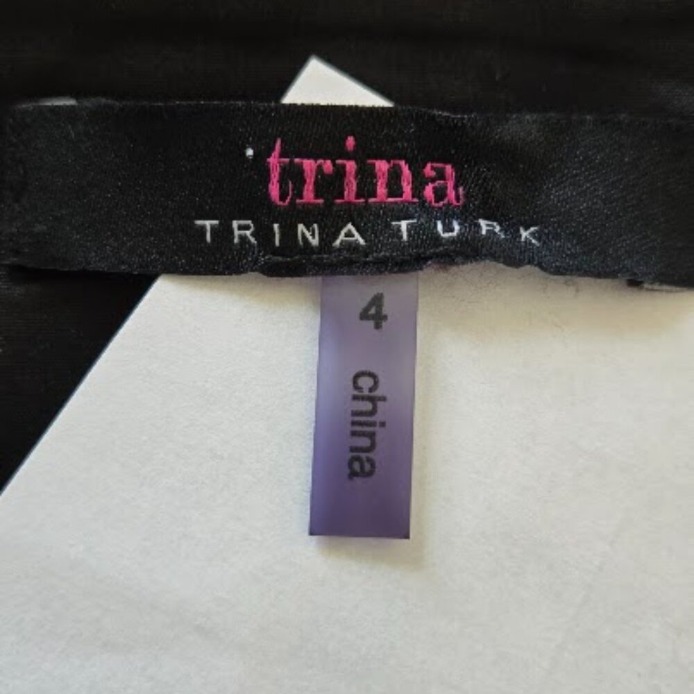 TRINA TURK Trina Turk Miley Bell Sleeve Ponte Dress floral Sz 4 - Picture 9 of 10